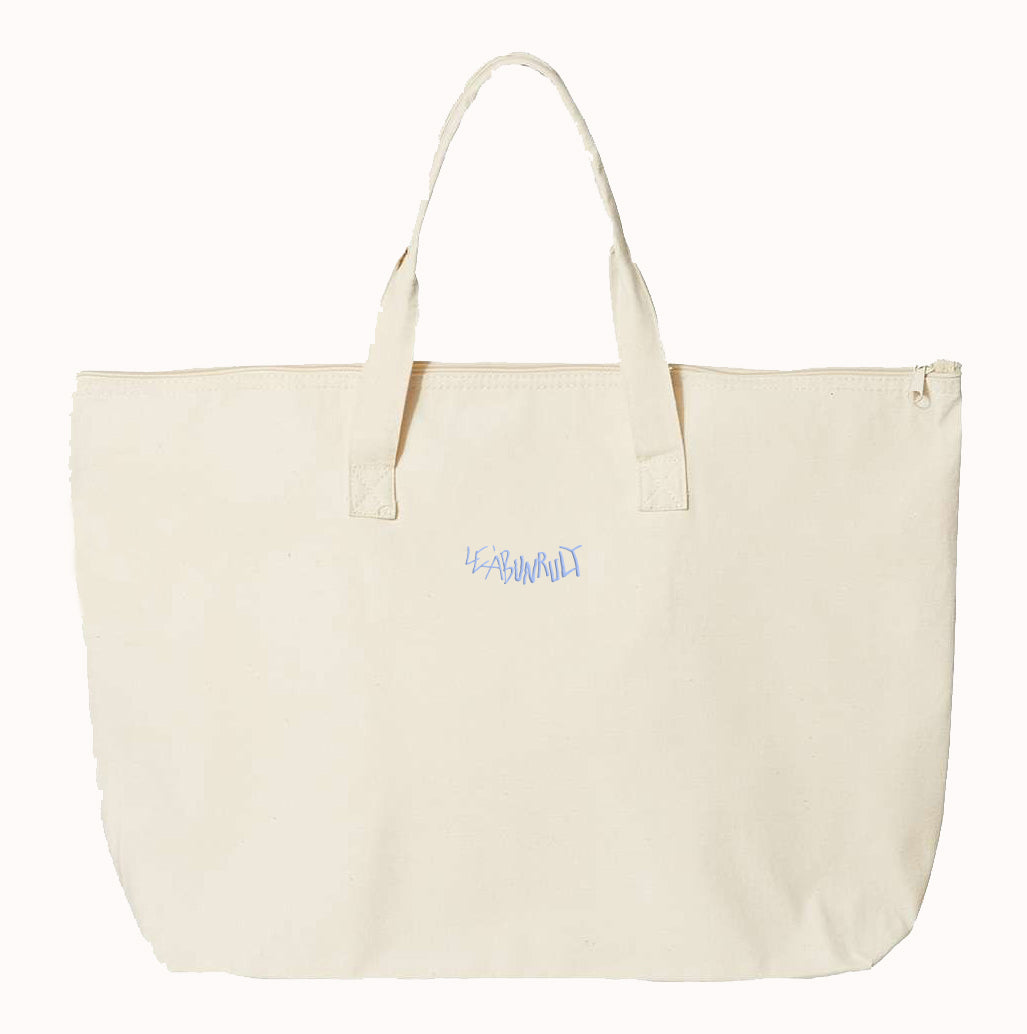 FULL SIZE 22in ZIP TOTE BAG NATURAL