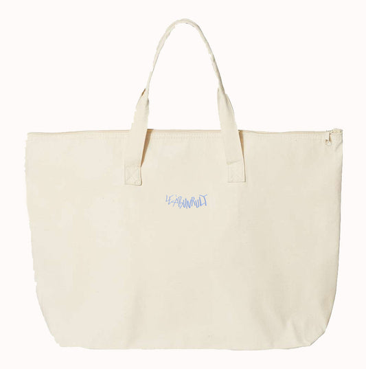 FULL SIZE 22in ZIP TOTE BAG NATURAL