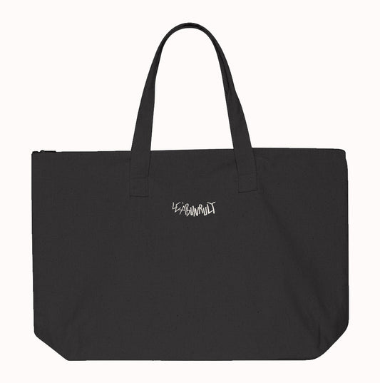 FULL SIZE 22in ZIP TOTE BAG BLACK